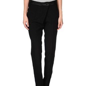 Damir Doma Black Pants Leather Waistband Size 4 (US)